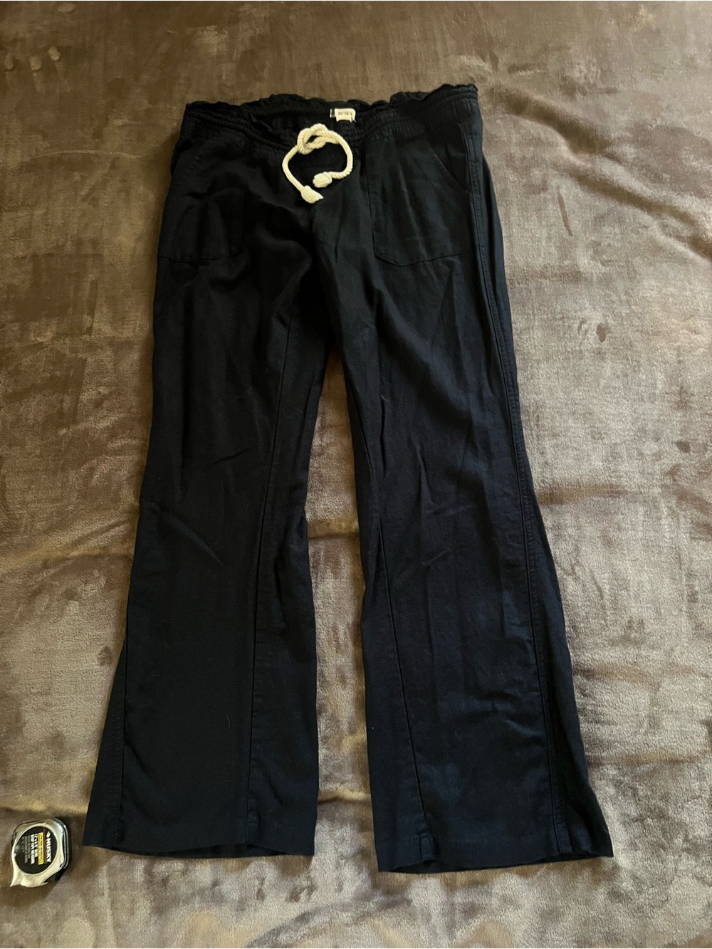 Roxy straight leg linen blend pants